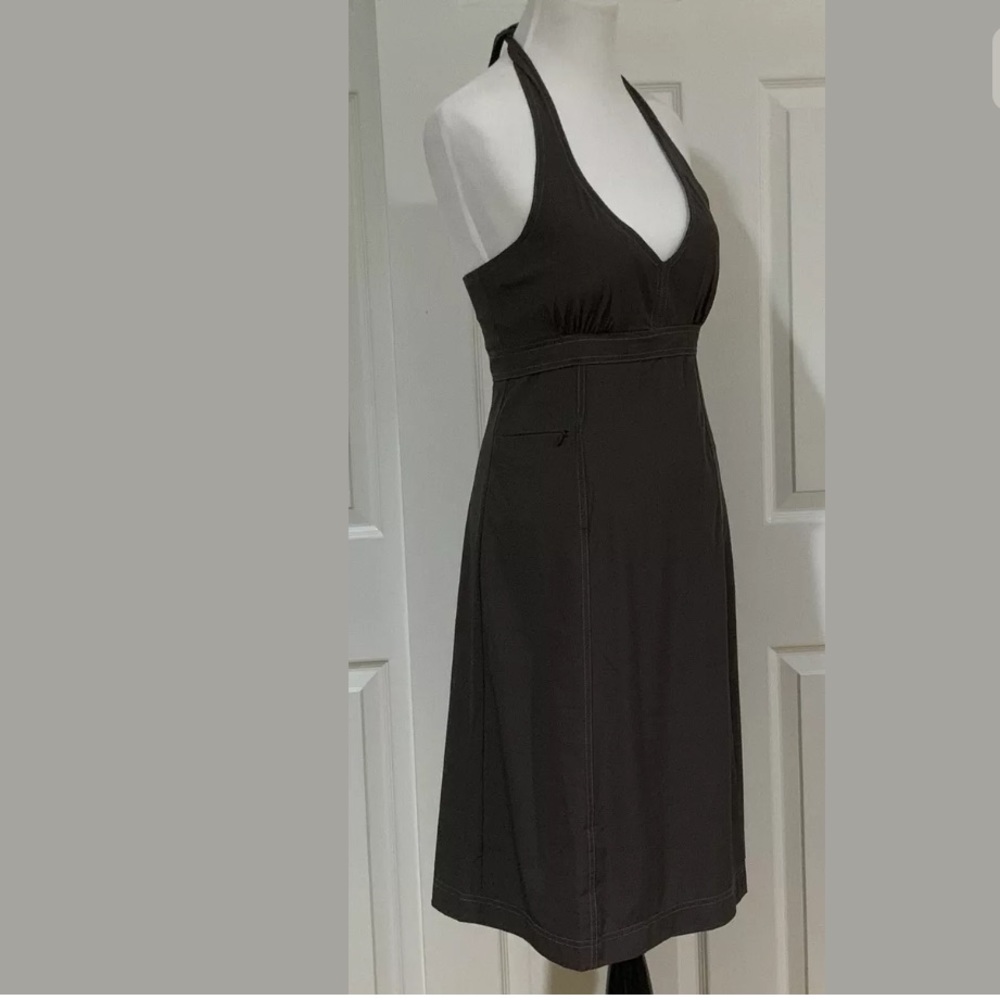 Athleta Pack Everywhere Halter Dress Brown size 6